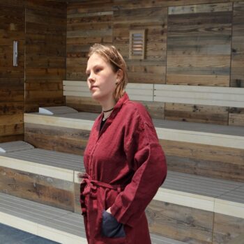 Linane hommikumantel (kivipestud)